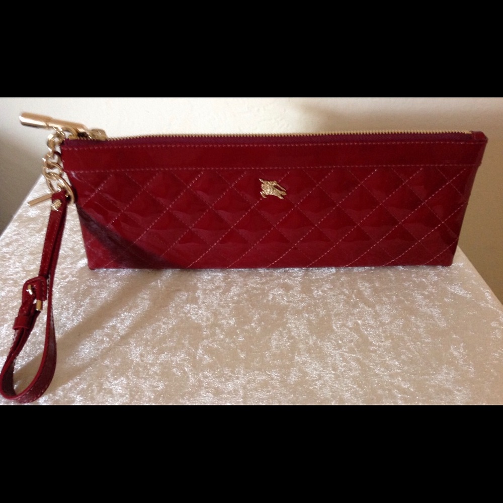 Red Burberry Clutch